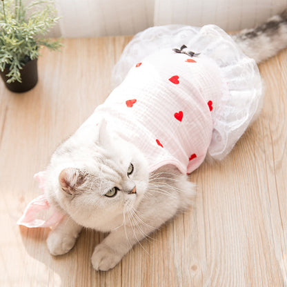 Breathable Kitten British Short Cute Puppy Cat Pet Skirt